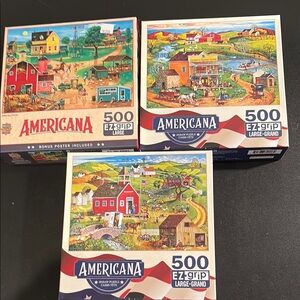 Americana 500 -Piece Puzzles
$6 each